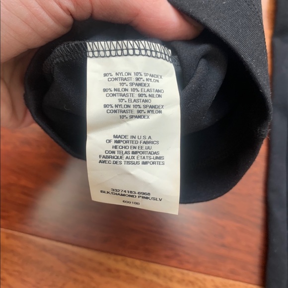 Bebe Sport Foldover pants in black/pink/silver- size medium - Picture 9 of 10